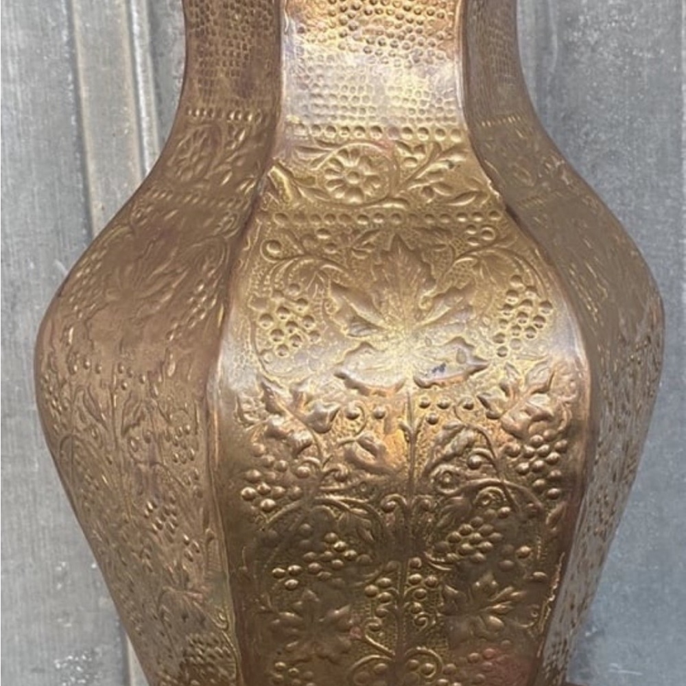 Elegant Gold Embossed Vase